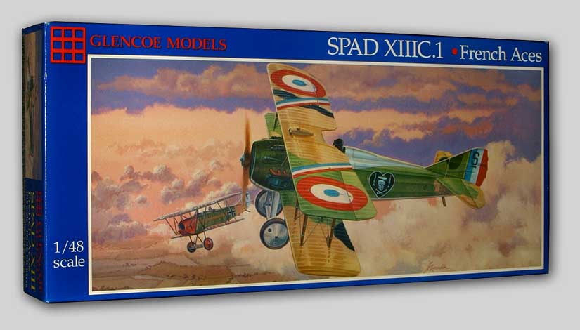 Glencoe Models 5118 1:48 Spad XIIIC.1 French Aces BiPlane Kit