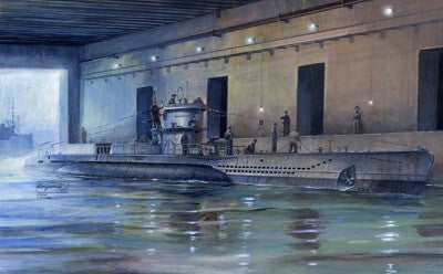 AFV Club SE73505 1:350 German U-Boat VII D Minelayer Submarine Ship Kit