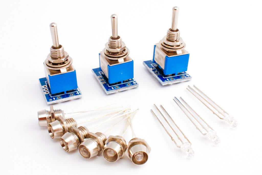 DCC Concepts CMSG DPDT Toggle Switches on PCB Circuit Boards