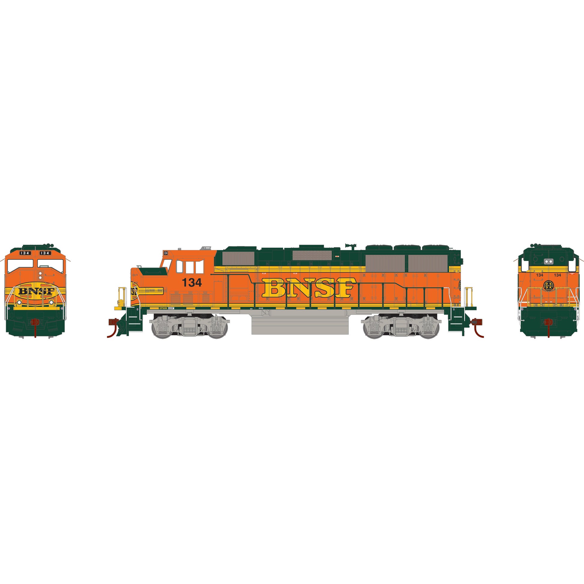 Athearn 88852 HO RTR GP60M, BNSF/Heritage II #134