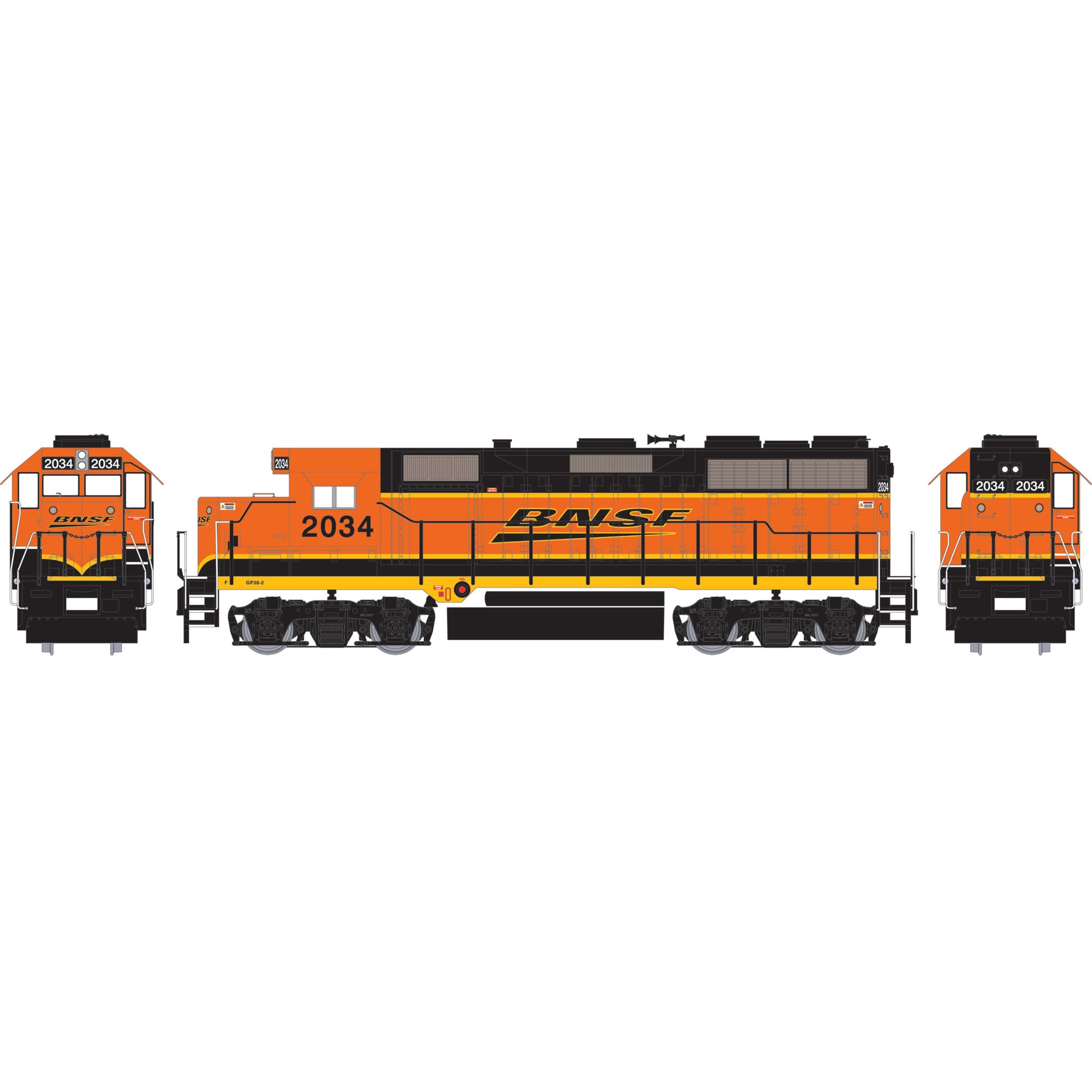Athearn 96079 HO RTR GP35, BNSF/Wedge #2034