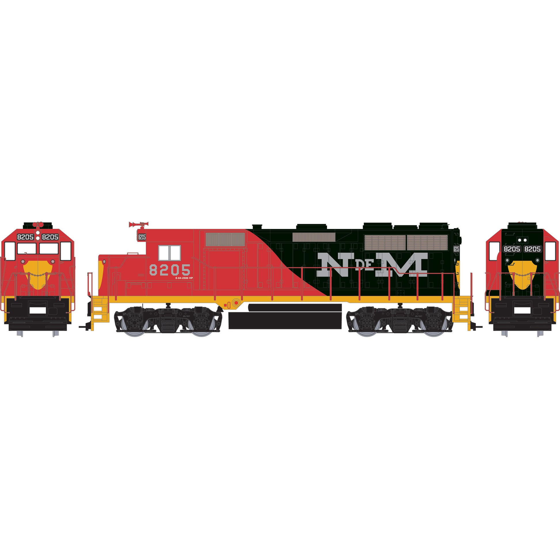 Athearn 96082 HO Scale N DE M GP35 Diesel Lomocotive #8205