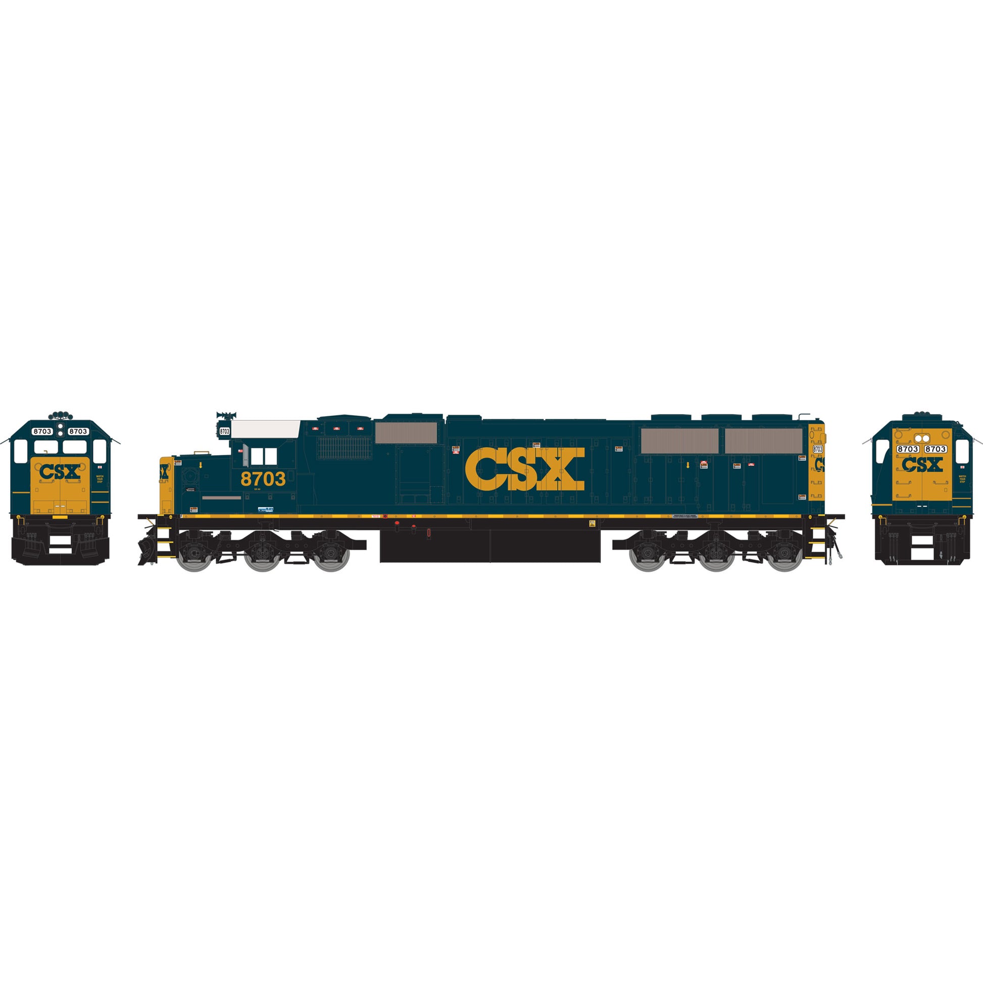 Athearn 97907 HO Scale CSX RTR SD60 Locomotive #8703