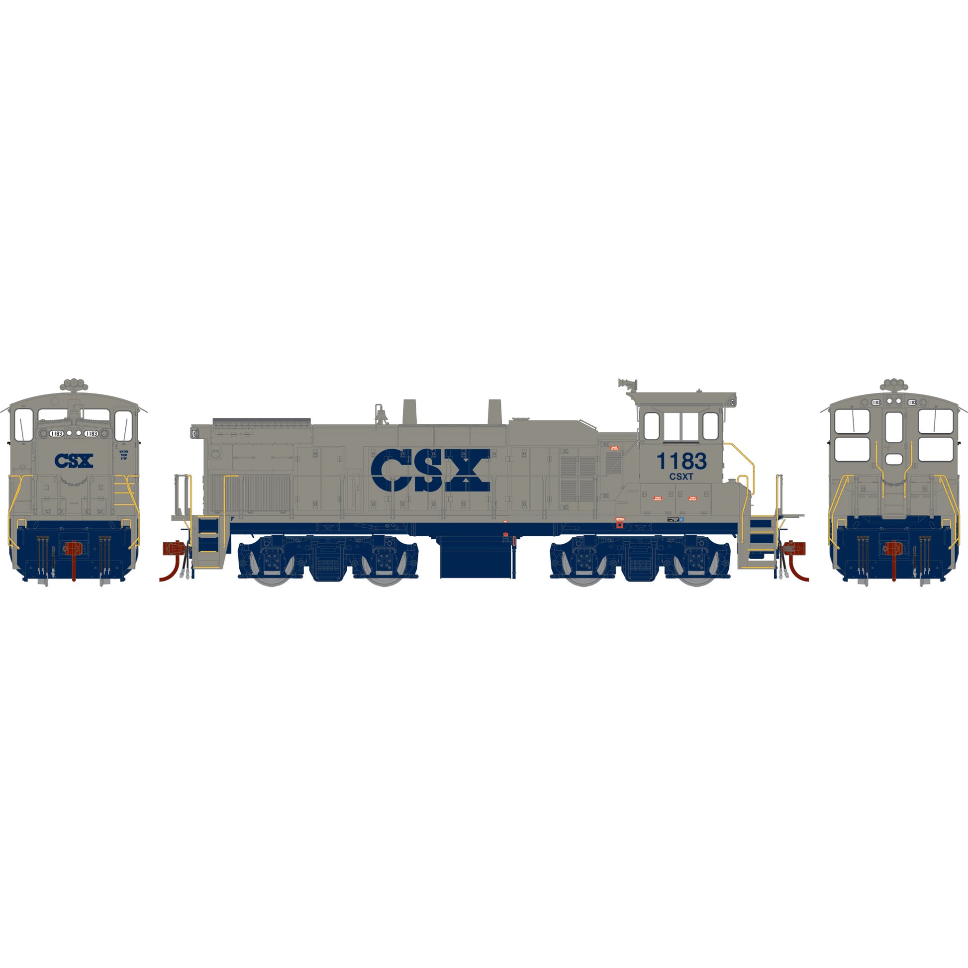 Athearn G66224 HO Scale CSX Transportation MP15AC Diesel w/DCC & Sound #1183