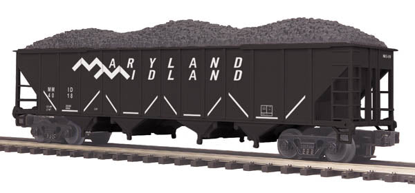 MTH 20-97759 O Gauge Maryland Midland 4-Bay Hopper w/ Coal Load #4022