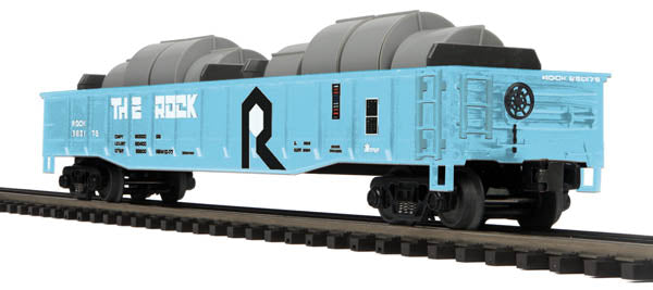 MTH 20-98960 O Gauge Rock Island Gondola Car #680175 with Coil Steel Load