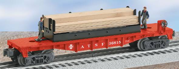 Lionel 6-36815 O Santa Fe Moe & Joe Operating Flatcar