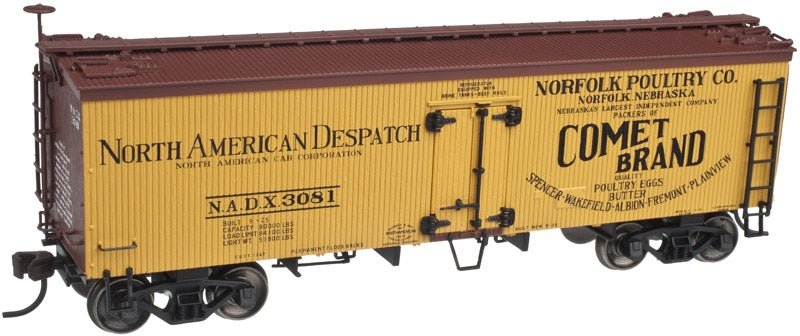 Atlas 20002709 HO Scale Norfolk Poultry Company 36' Wood Reefer w/ Truss Rods