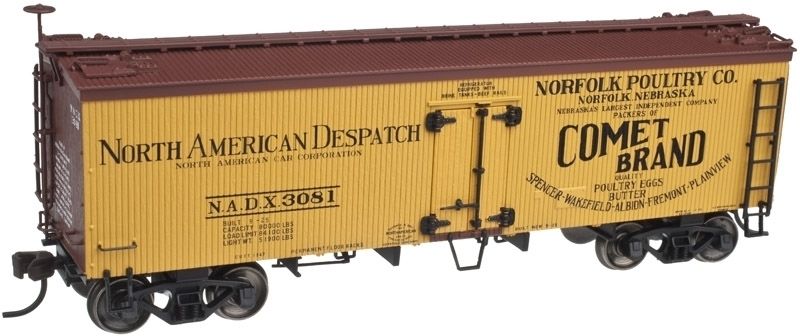 Atlas 20002710 HO Norfolk Poultry Company 36' Wood Reefer