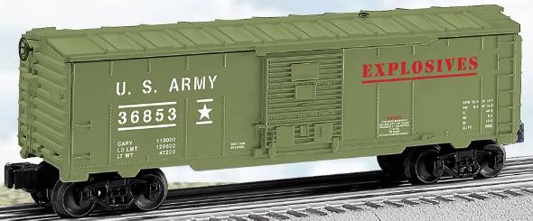 Lionel 6-36853 O US Army Exploding Boxcar