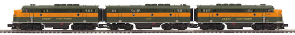 MTH 20-20402-1 Great Northern F-3 ABA Diesel Set With PS 3.0 #353-C/352-A/353B
