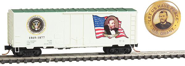 Micro-Trains 07400141 N Scale Ulysses S Grant 40' Boxcar #1869-1877 w/Ladders LN/Box