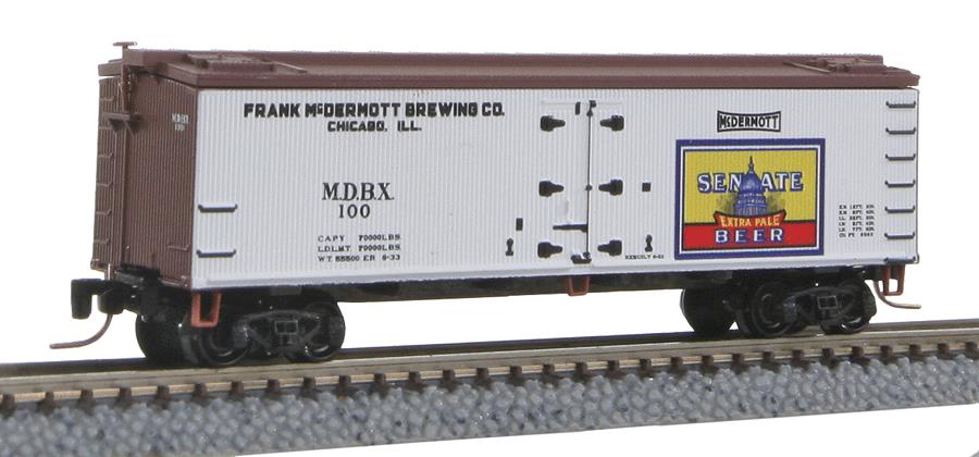 Micro-Trains 51800300 Z Senate Brewing Co. 40' Wood-Sheathed Ice Reefer #100