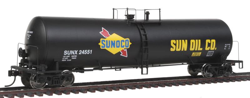 Walthers 920-100228 HO Sunoco 54' 23,000-Gallon Funnel-Flow Tank Car