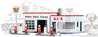 Walthers 933-3243 N Scale Al''s Victory Service With Decalsa Building Kit