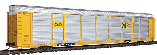 Walthers 920-101401 HO C&O 89' Thrall Enclosed Tri-Level Auto Carrier #950127