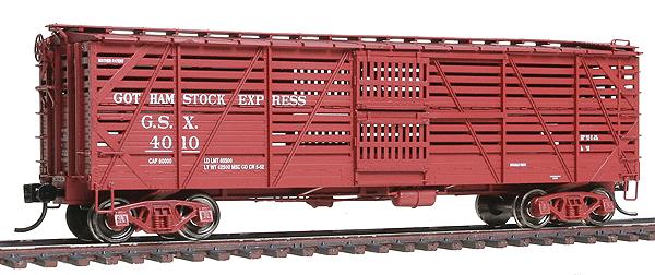 Walthers 920-108803 HO Gotham Stock Express GSX 40' Mather Stock Car RTR #4010  NIB