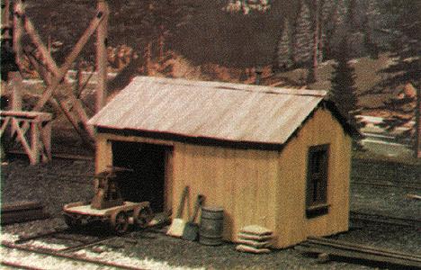 Durango Press DP-32 HO Handcar Shed with Car - Kit