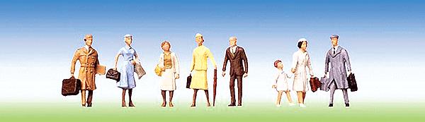 Faller 150501 HO Scale Travellers I Plastic Figures (Set of 8)