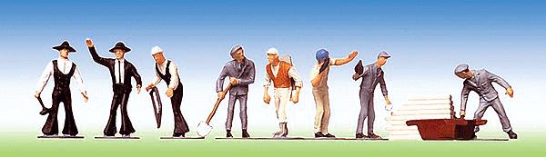 Faller 151011 HO Scale Construction Workers Figures Set (Set of 10)