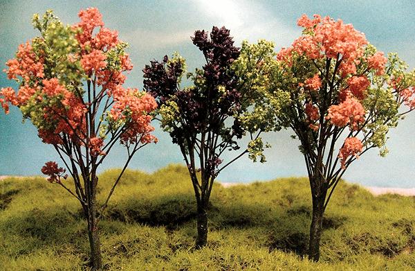 Grand Central Gems T41 HO 4"-5" Jacaranda/Blossom Tree (Set of 6)