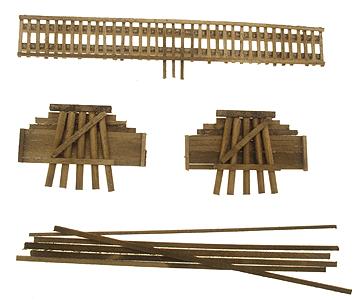Grand Central Gems TB11 Wood Truss Bridge Parts Deck With Backheads 6"