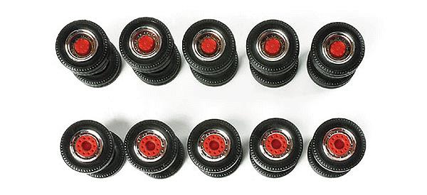 Herpa 052603 1:87 Special Twin Tires - Chrome/Red (5 Sets)