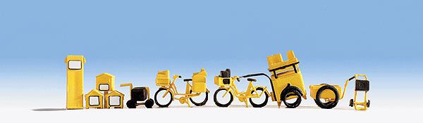 Noch 14842 HO Post Office Equipment Accessory Yellow Set