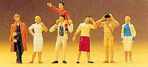 Preiser 10026 HO Standing Spectators Figures (Set of 6)