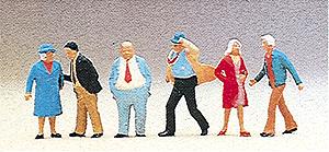 Preiser 10124 HO Standing Senior Citizens Figures (Set of 6)