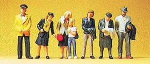 Preiser 10382 HO Passengers & Steward Figures (Set of 7)