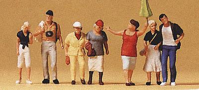 Preiser 10455 HO Guide & Tourists Figures (Set of 7)