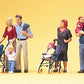 Preiser 10494 HO Parents & Children Figures with Strollers (Set of 8)