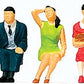 Preiser 10573 HO Seated Chinese Travelers Figures (Set of 7)