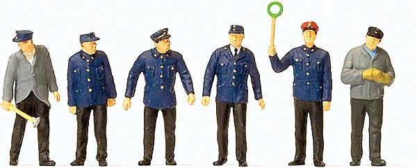 Preiser 10584 HO German DB Railroad Personnel Figures (Set of 6)