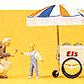 Preiser 24661 HO People Selling Ice Cream Figures (Set of 6)
