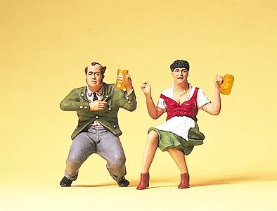 Preiser 45107 G In the Beer Garden Figures (Set of 2)