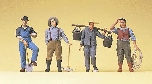 Preiser 65336 O Railroad Track Workers Figures (Set of 6)