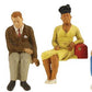Preiser 65350 O Seated Travelers #1 Figures (Set of 4)