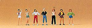 Preiser 79075 N Standing Girls Figures (Set of 7)