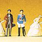 Preiser 79129 N King Ludwig II of Bavaria with Royal Party Figures (Set of 9)
