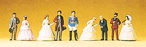 Preiser 79129 N King Ludwig II of Bavaria with Royal Party Figures (Set of 9)