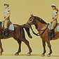 Preiser 79138 N German Police on Horseback Figures (Set of 2)