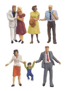Preiser 79190 N Walking Couples Figures (Set of 7)