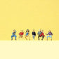 Preiser 79212 N Seated Grandfather & Children Figures (Set of 6)