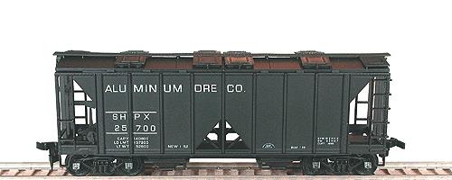Bowser 55685 HO Aluminum Ore Company 70-Ton 2-Bay Open-Side Covered Hopper Kit