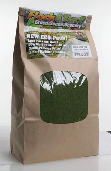 Scenic Express EX810C Fine Spring Green Flock & Turf - 64 oz. Gripper Jug