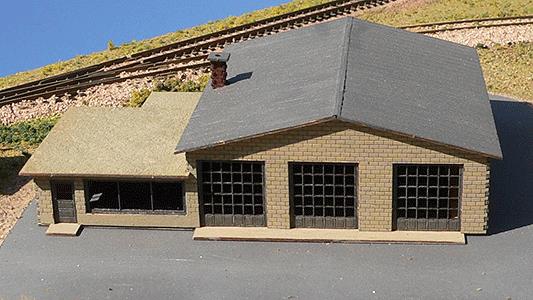 GCLaser 305 N Scale M&J Service Station Laser Curt Wood Laser Cut Kit