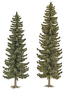 Busch 6134 HO/TT/N Spruce Trees (Set of 2)