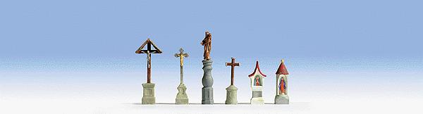 Noch 14870 HO Scale Marterl & Kreuze (Christian Symbols - Memorial) (Pack of 6)